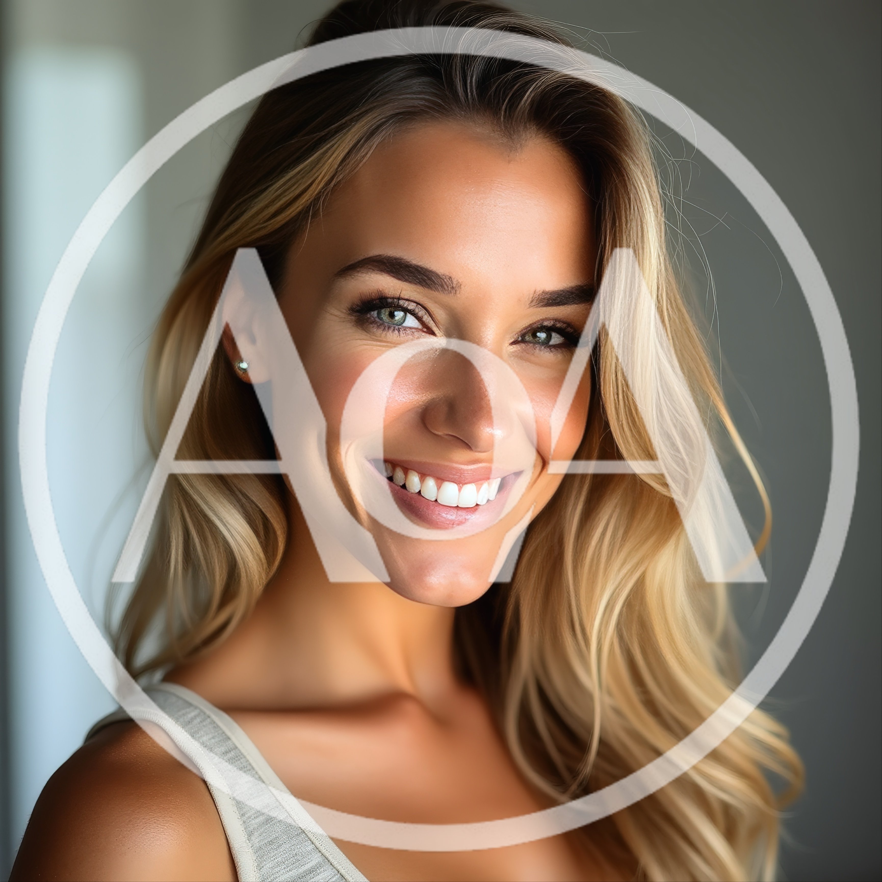 Portrait Of A Smiling Blonde Woman