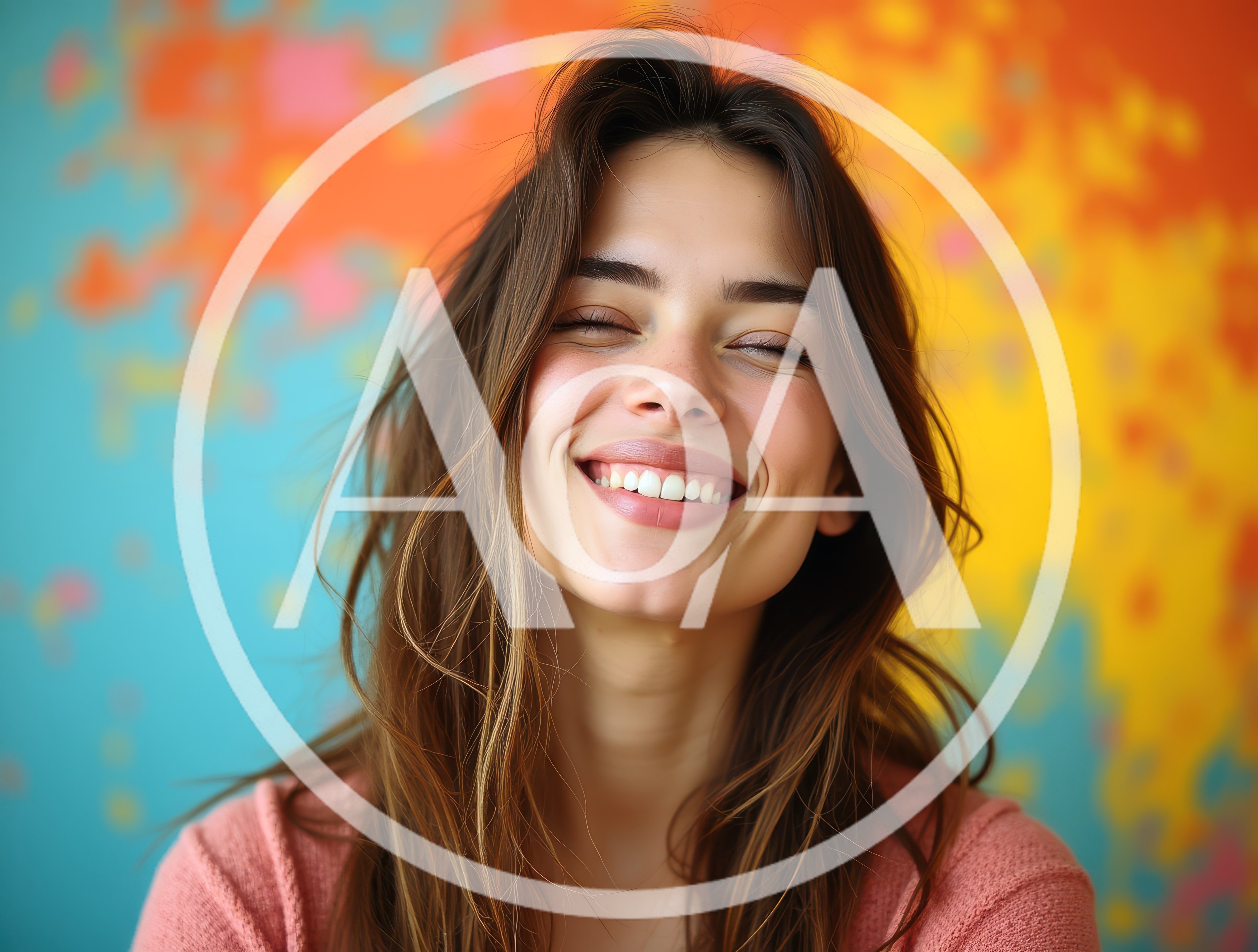 Portrait Of A Joyful Young Woman Smiling
