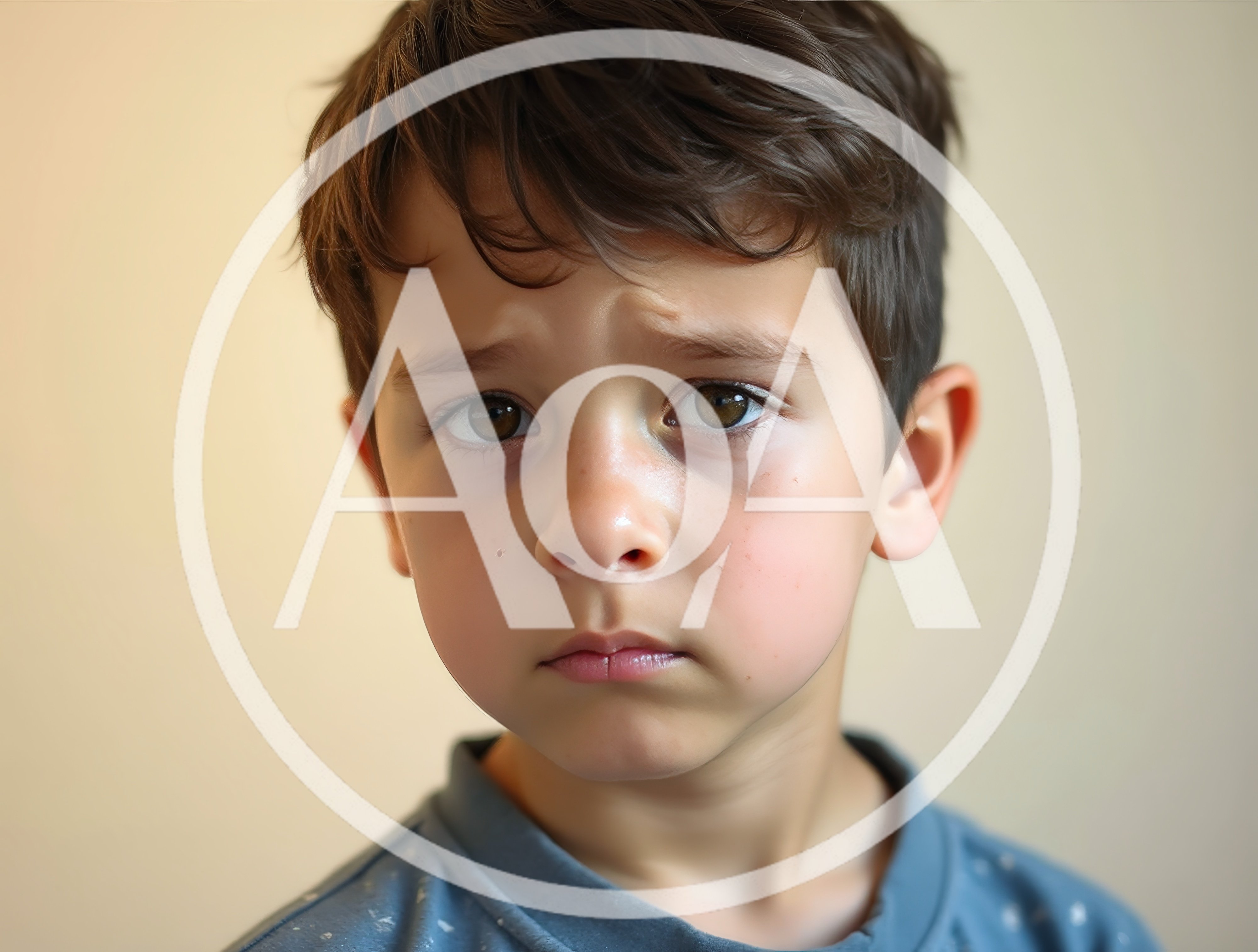 Portrait Of A Sad Young Boy