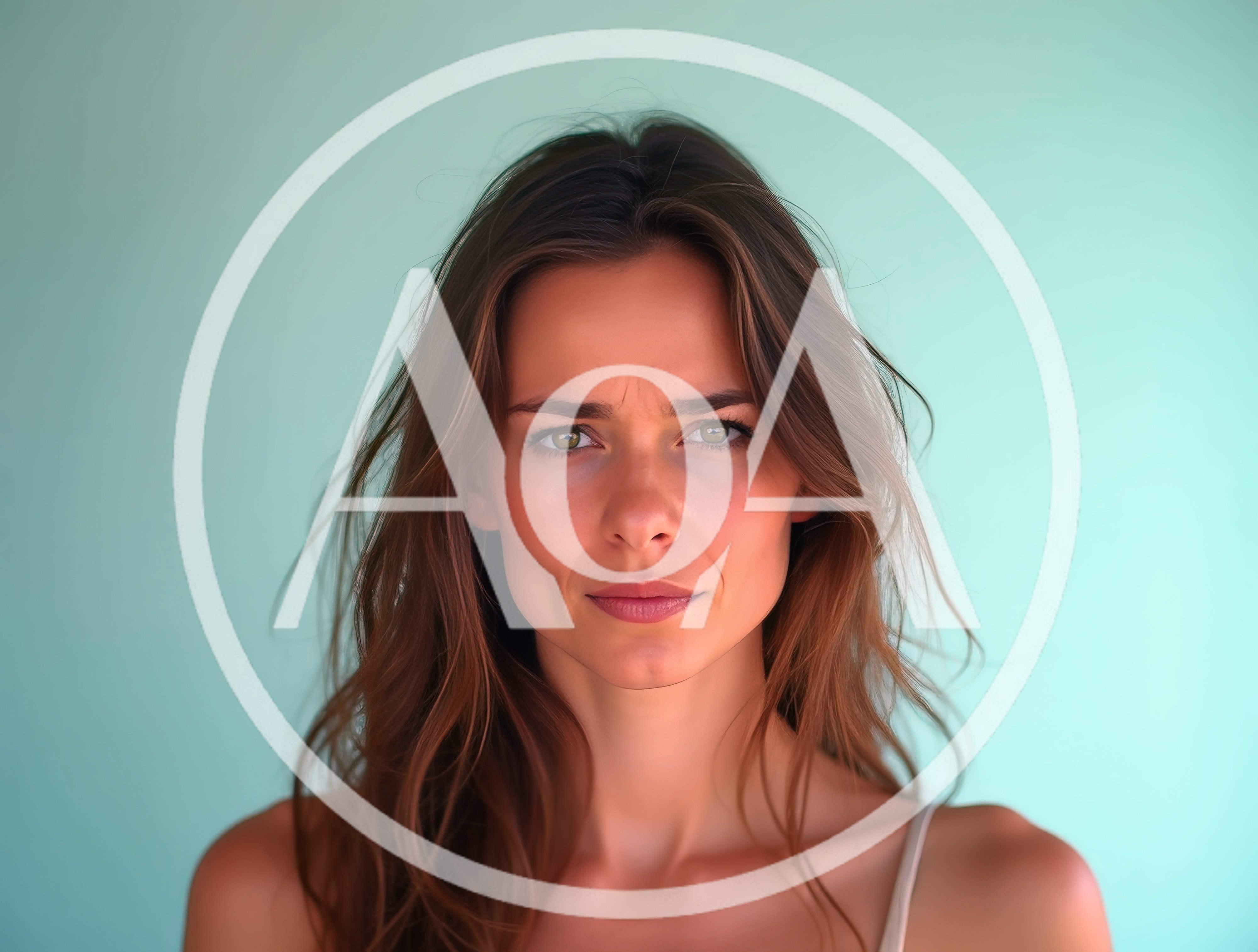 Portrait Of A Young Woman With Green Eyes
