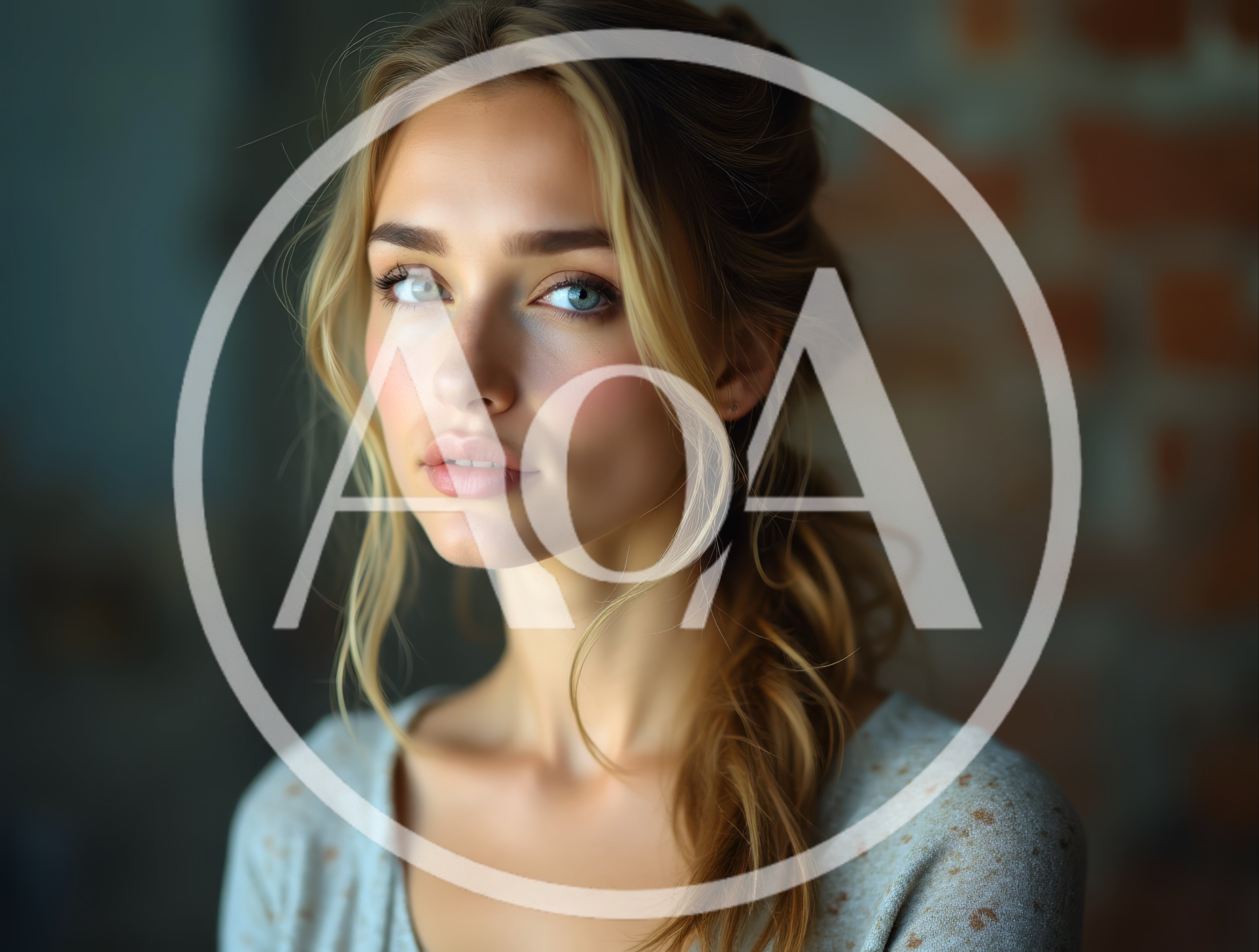Portrait Of A Young Woman With Blonde Hair