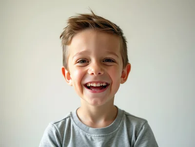 Portrait Of A Happy Young Boy Smiling