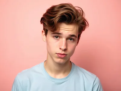 Portrait Of A Young Man With Brown Hair