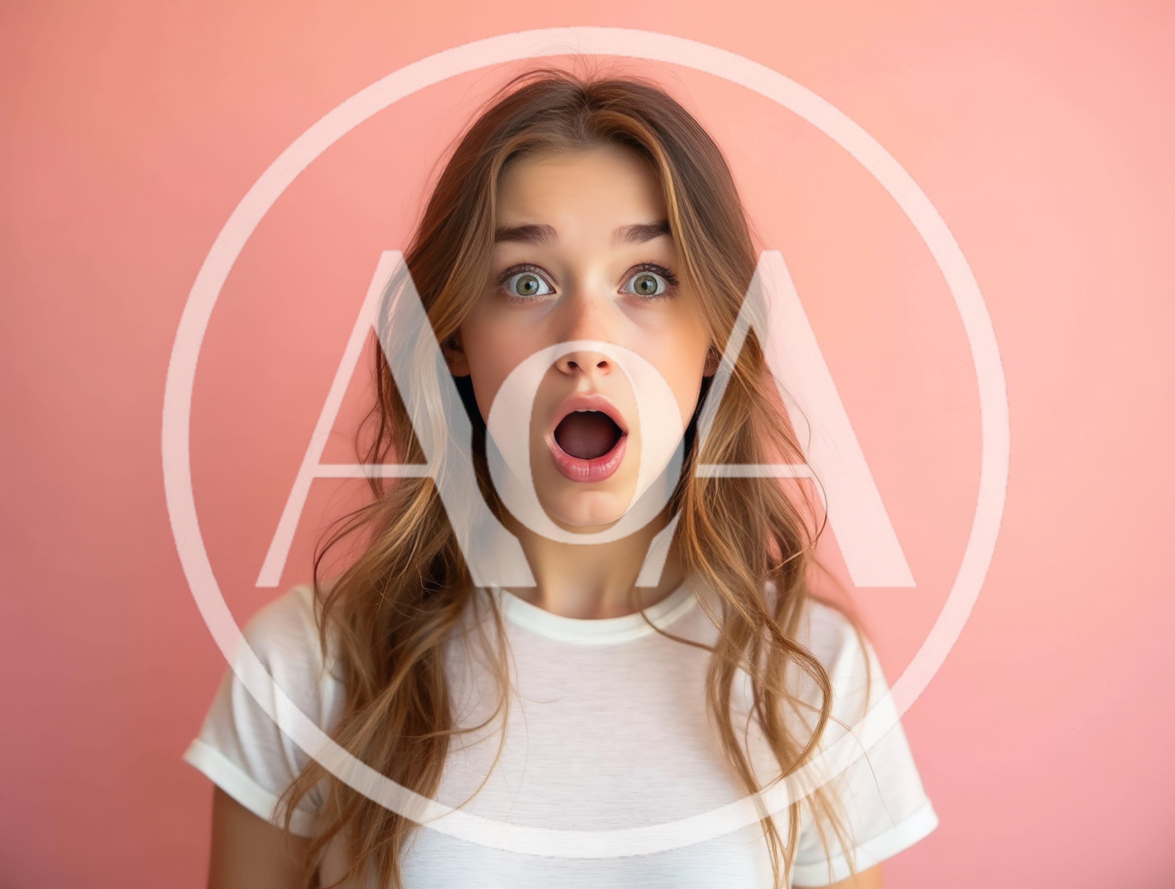 Surprised Young Woman With Wide Open Mouth