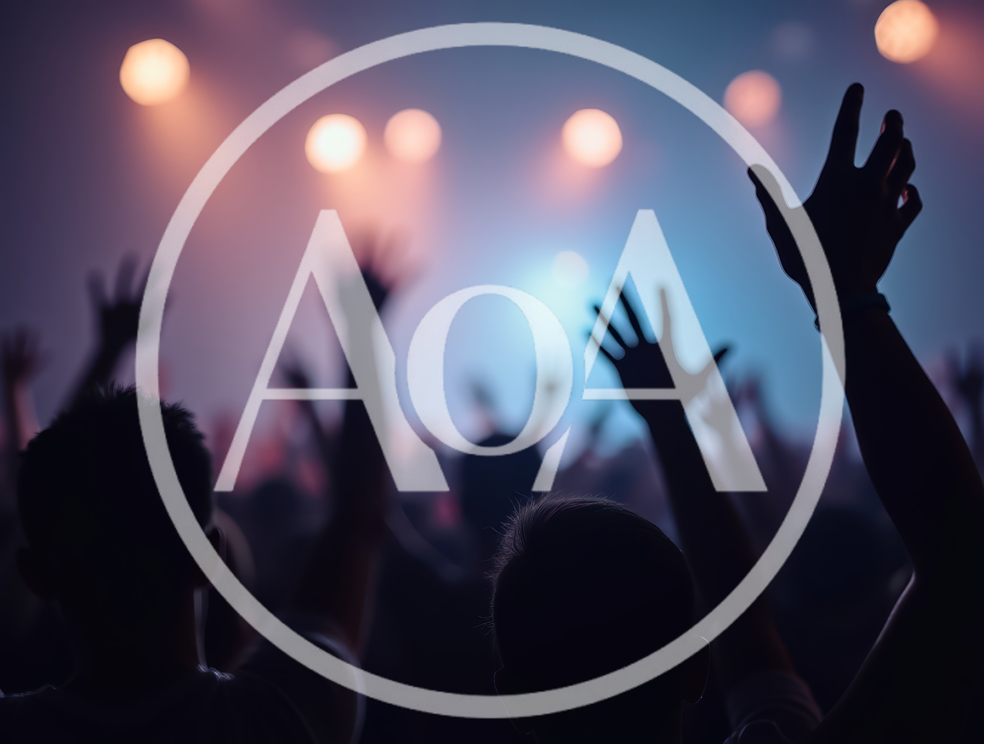 Concert Crowd With Raised Hands At Music Festival