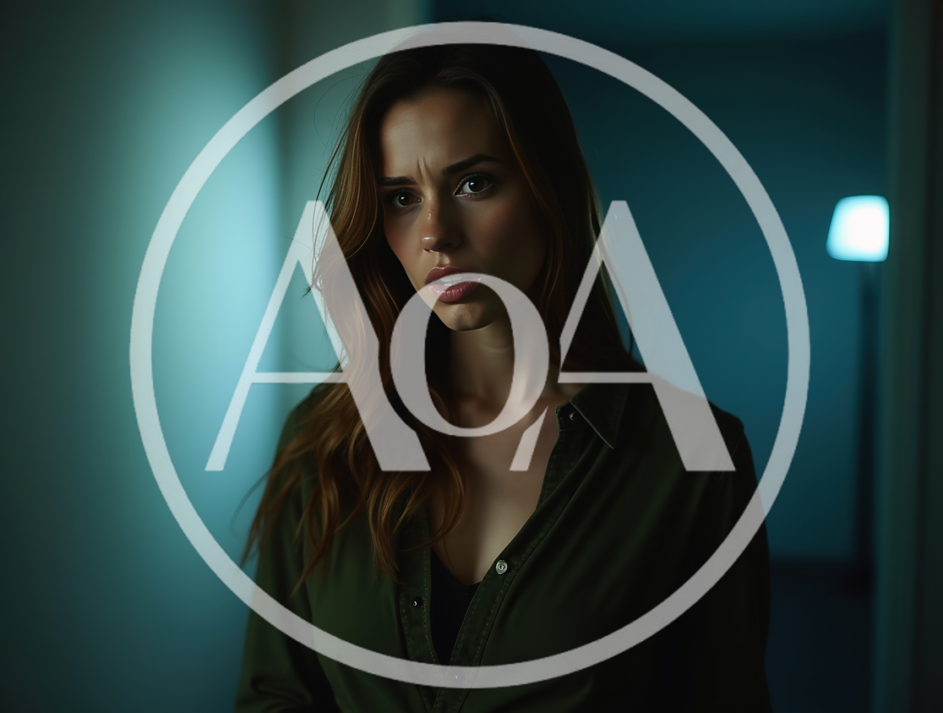 Young Woman With Concerned Expression In Dimly Lit Room