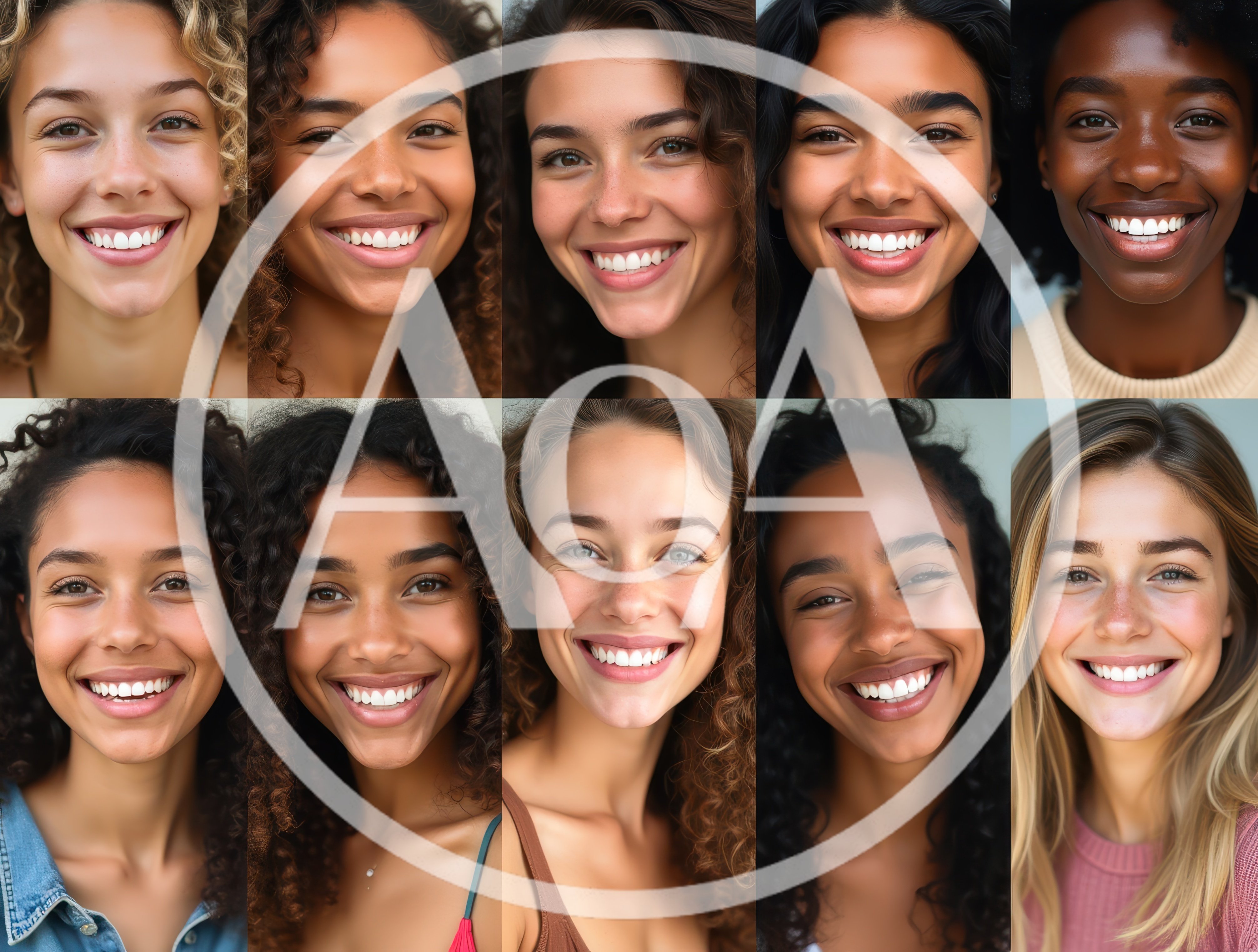 Diverse Women Smiling Portraits Collage