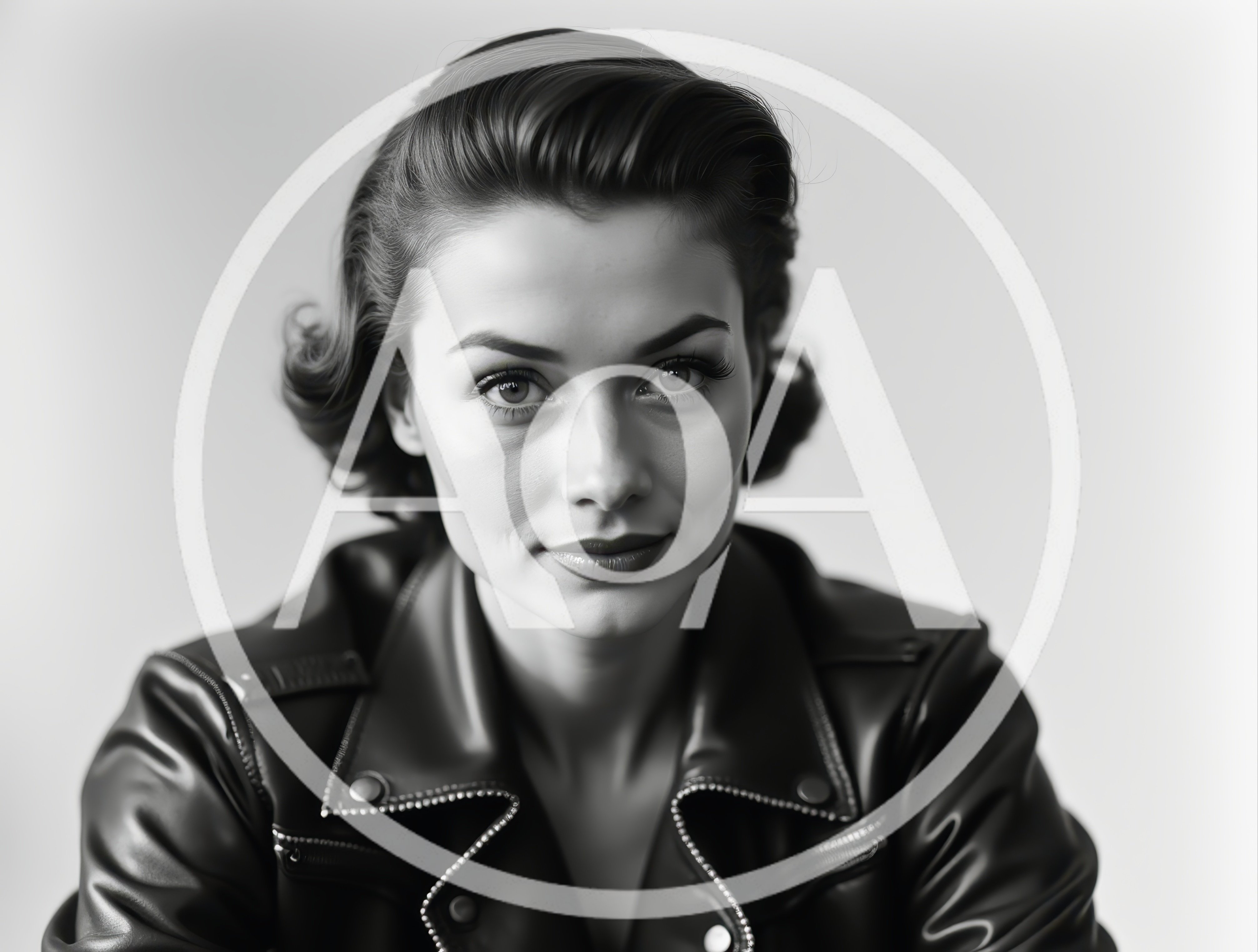 Portrait Of A Stylish Woman In A Leather Jacket