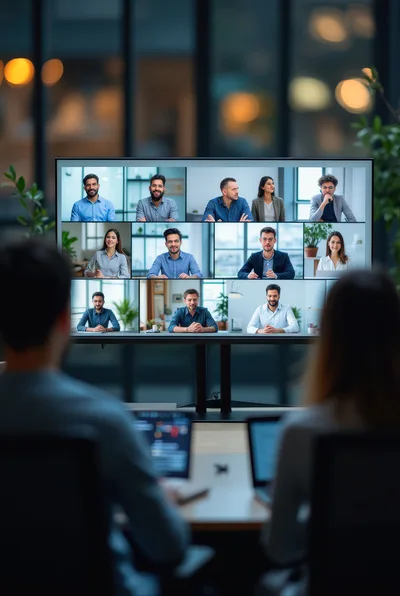 Business Team Participating In A Virtual Video Conference