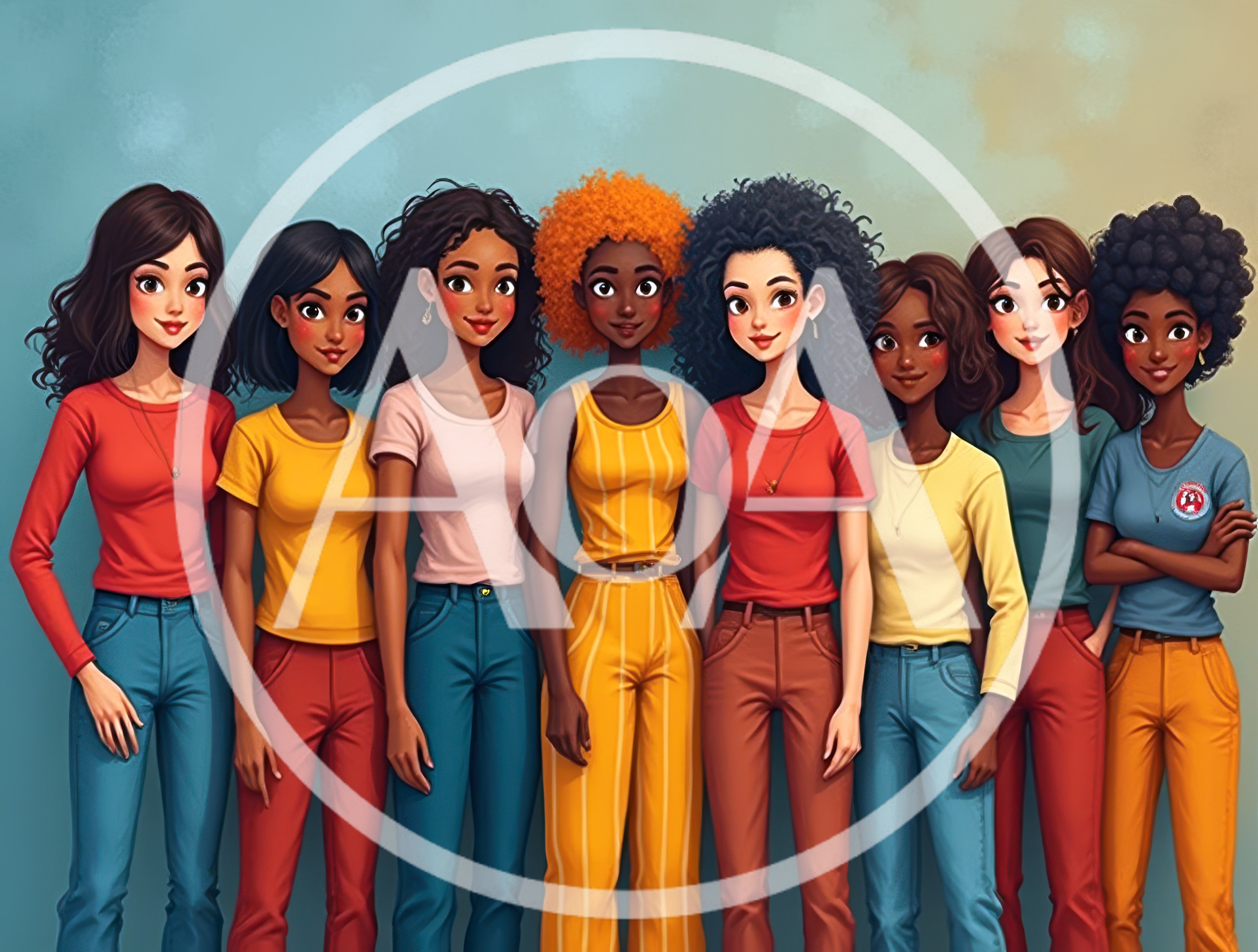 Diverse Group Of Young Women Standing Together