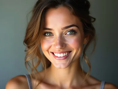Portrait Of A Smiling Young Woman