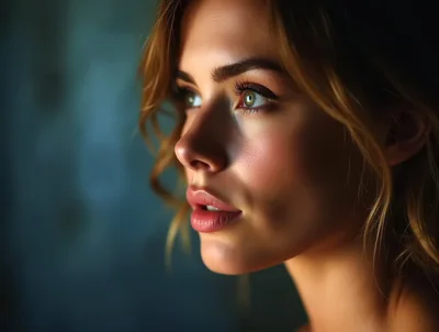 Portrait Of A Young Woman With Soft Lighting