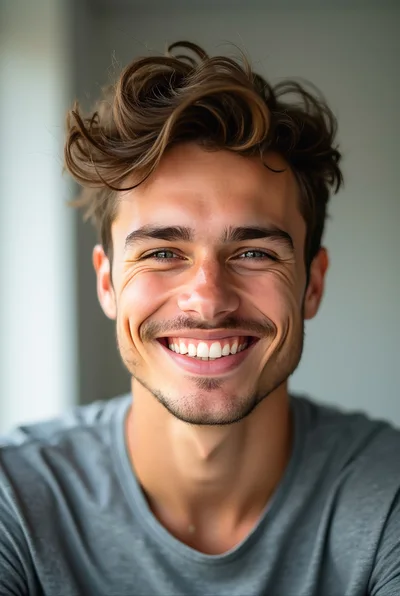 Portrait Of A Smiling Young Man
