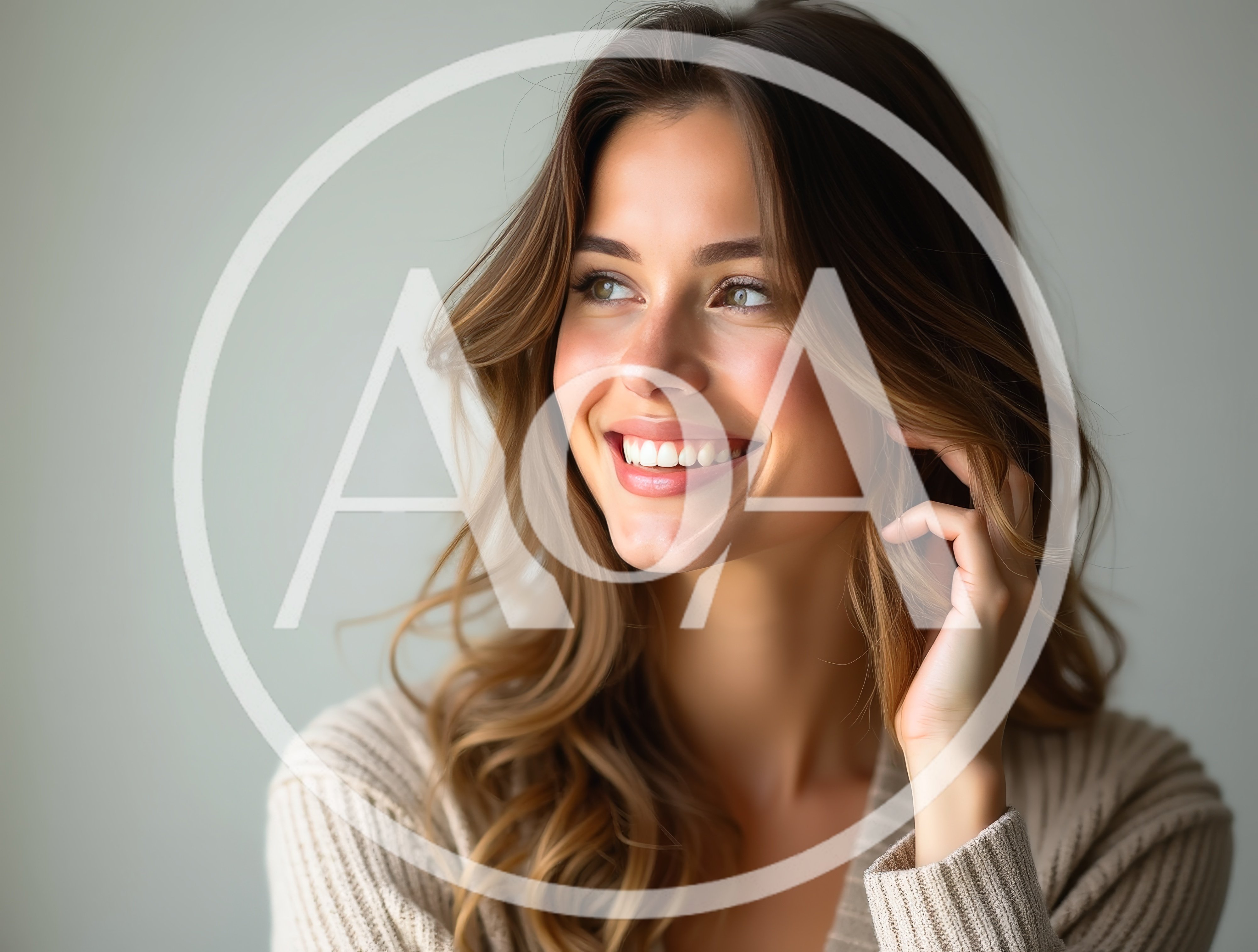 Smiling Young Woman With Wavy Hair