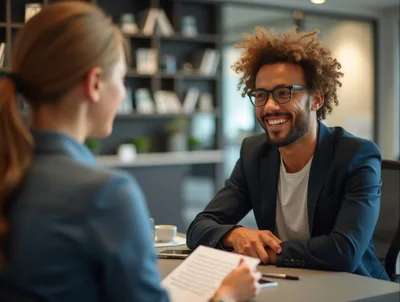 Professional Job Interview Between Recruiter And Candidate