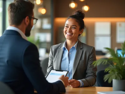 Professional Job Interview Between Recruiter And Candidate