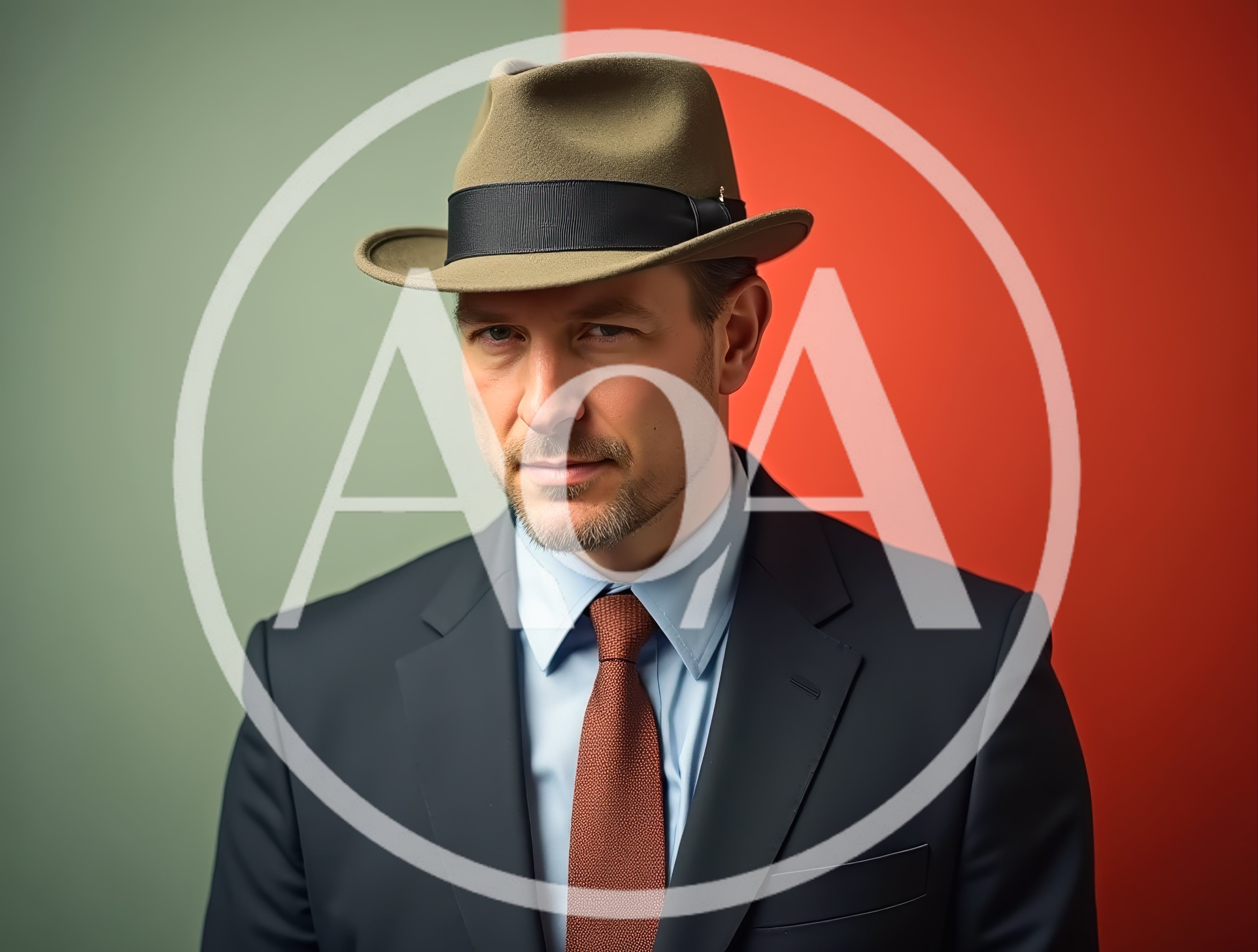 Portrait Of A Man In A Fedora And Suit