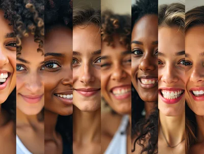 Collage Of Diverse Women Smiling At The Camera