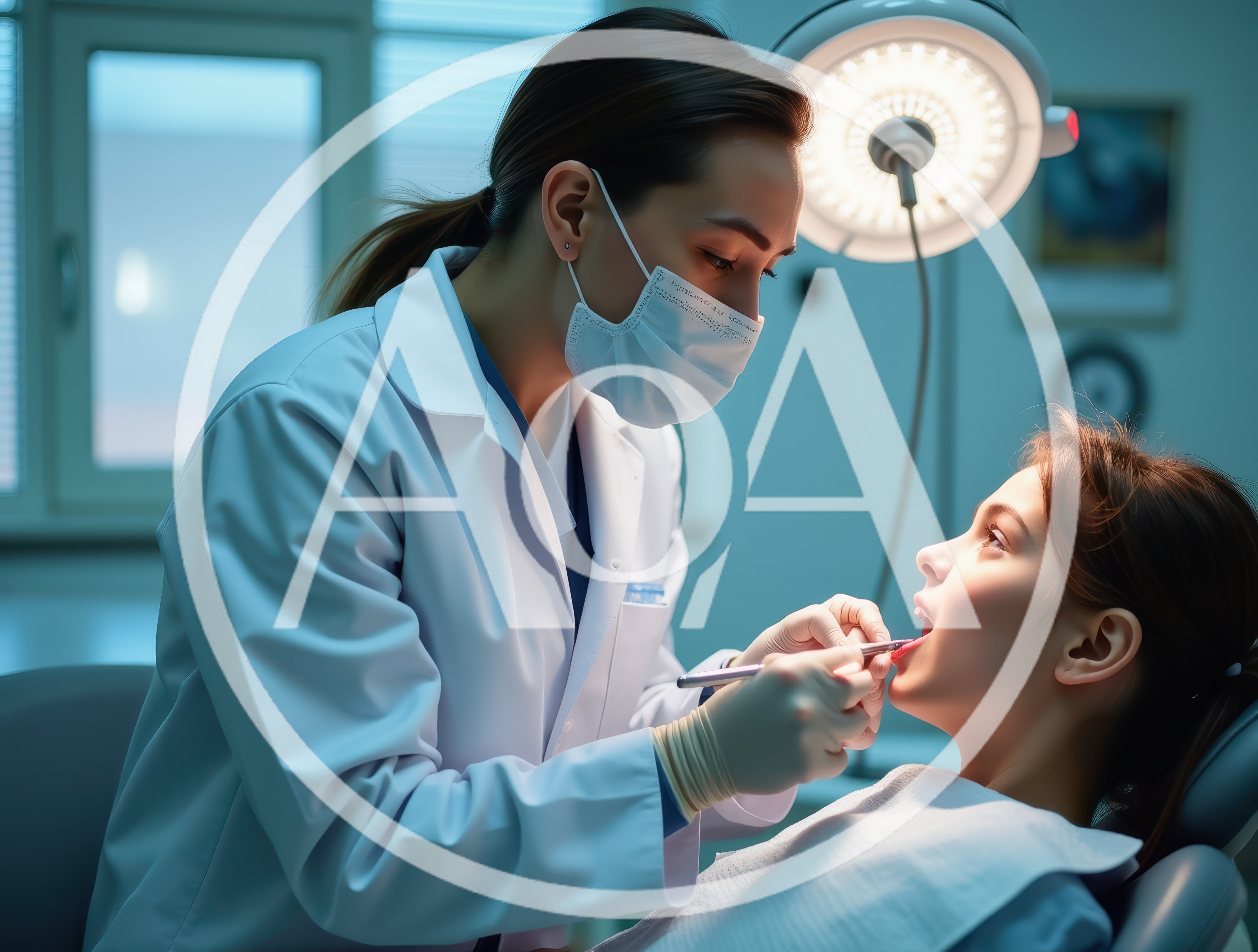 Dentist Performing Dental Examination On A Young Patient