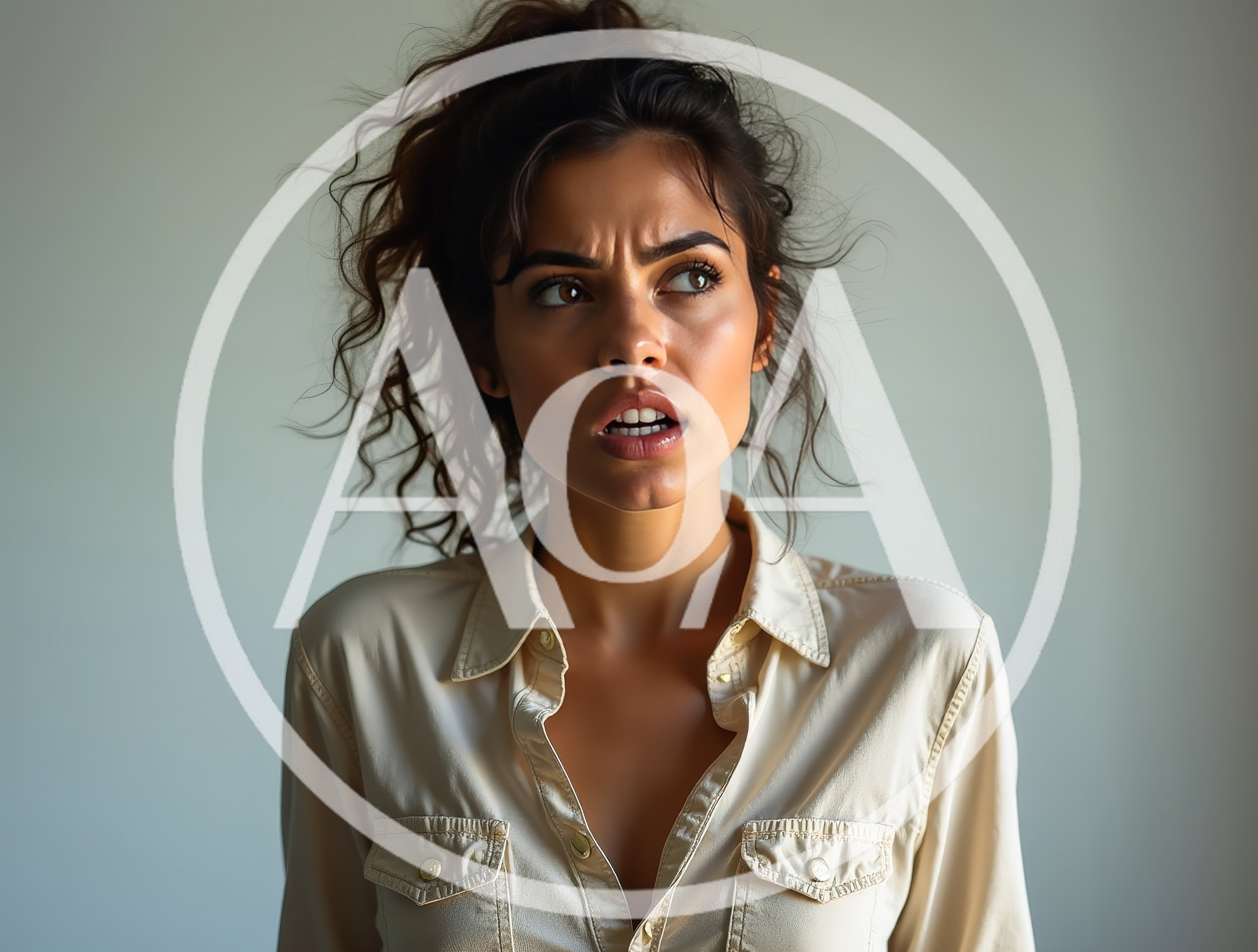 Confused Young Woman Looking Away With Concerned Expression