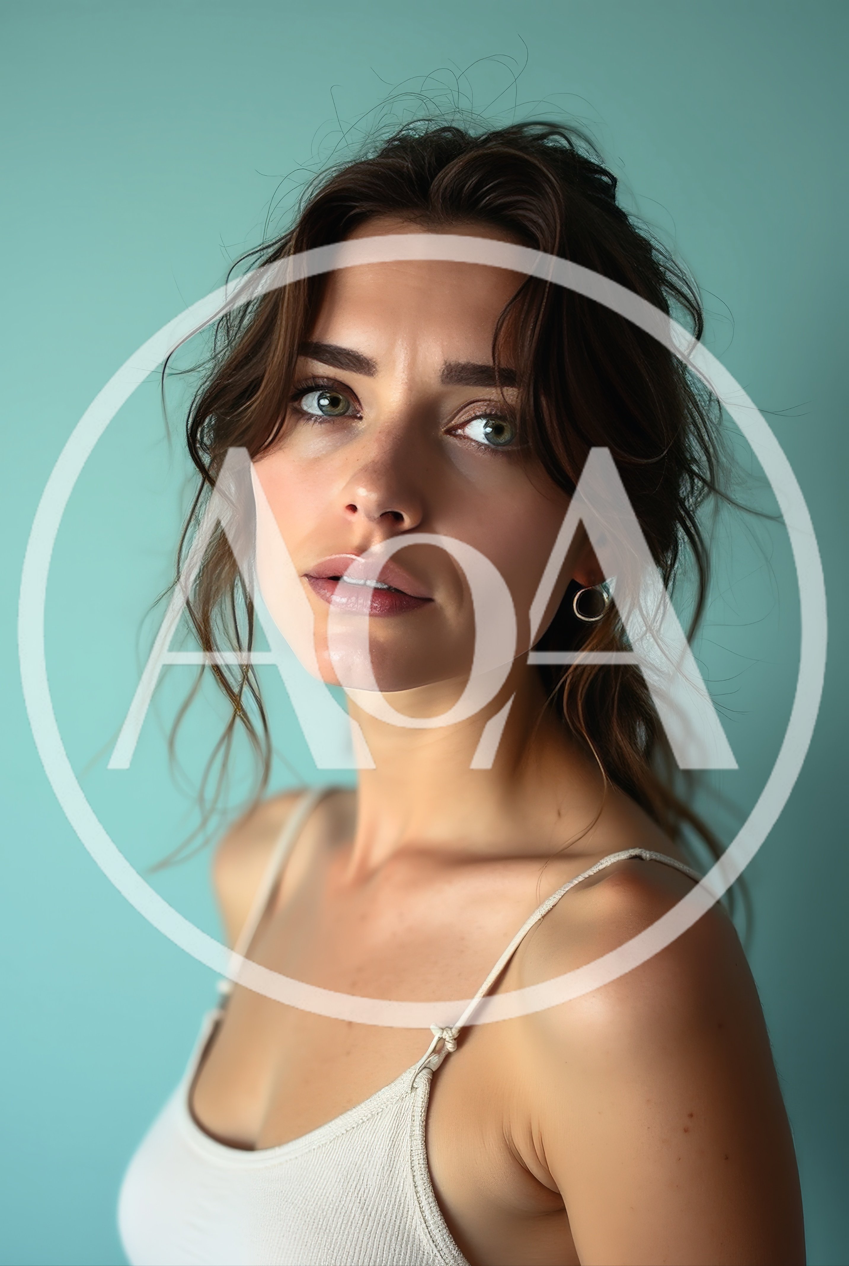 Portrait Of A Young Woman With Natural Makeup