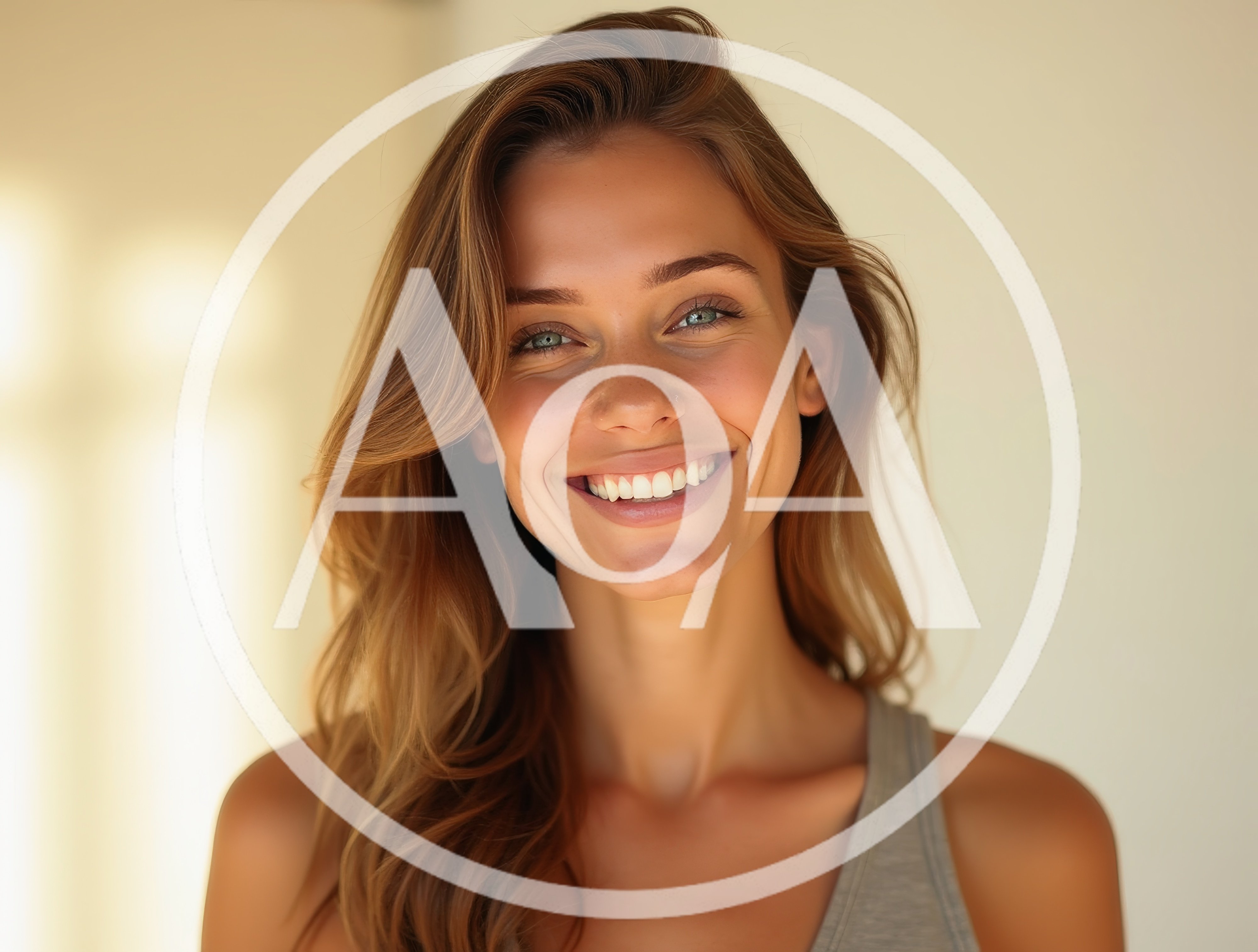 Portrait Of A Smiling Young Woman With Natural Makeup