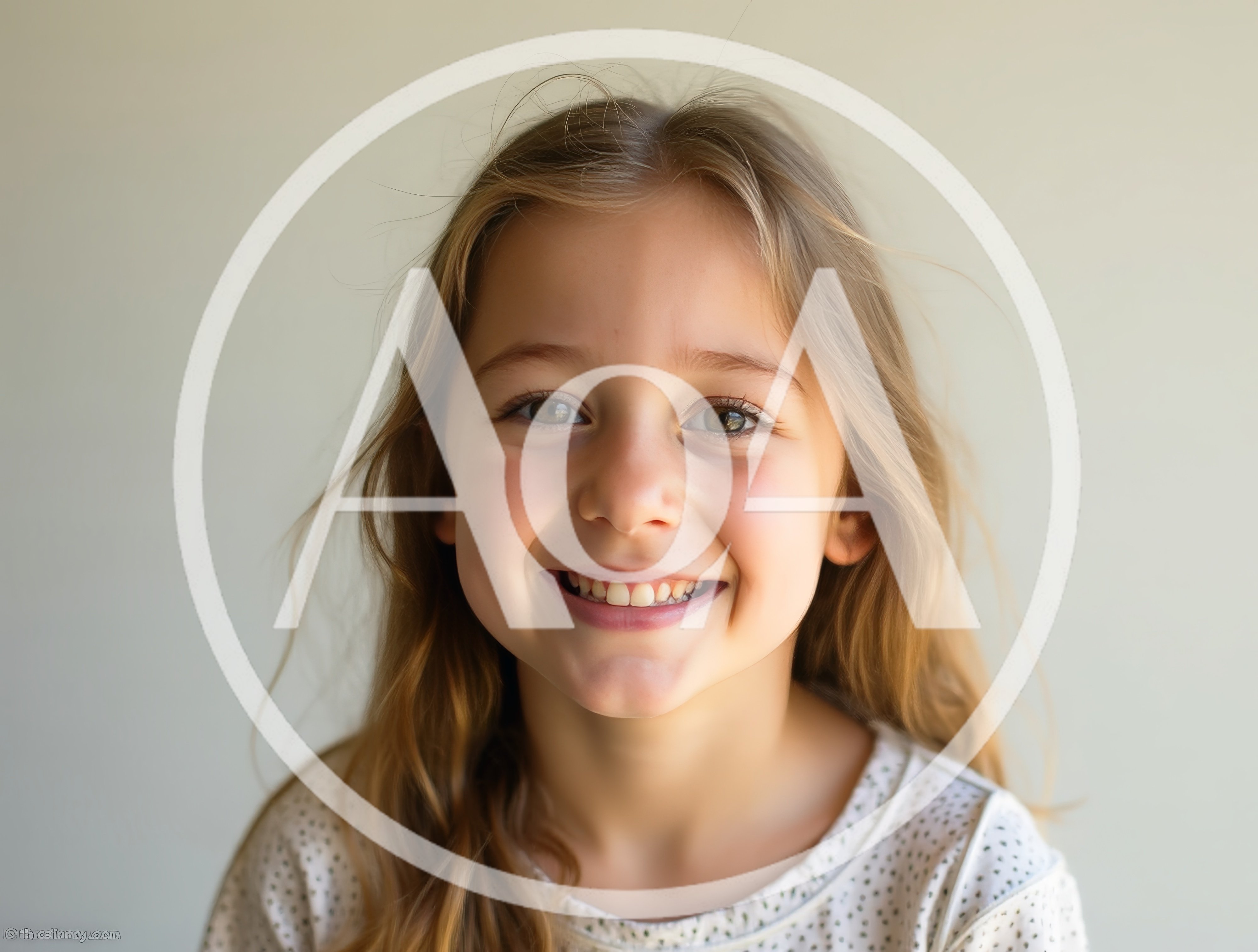 Portrait Of A Smiling Young Girl With Long Hair