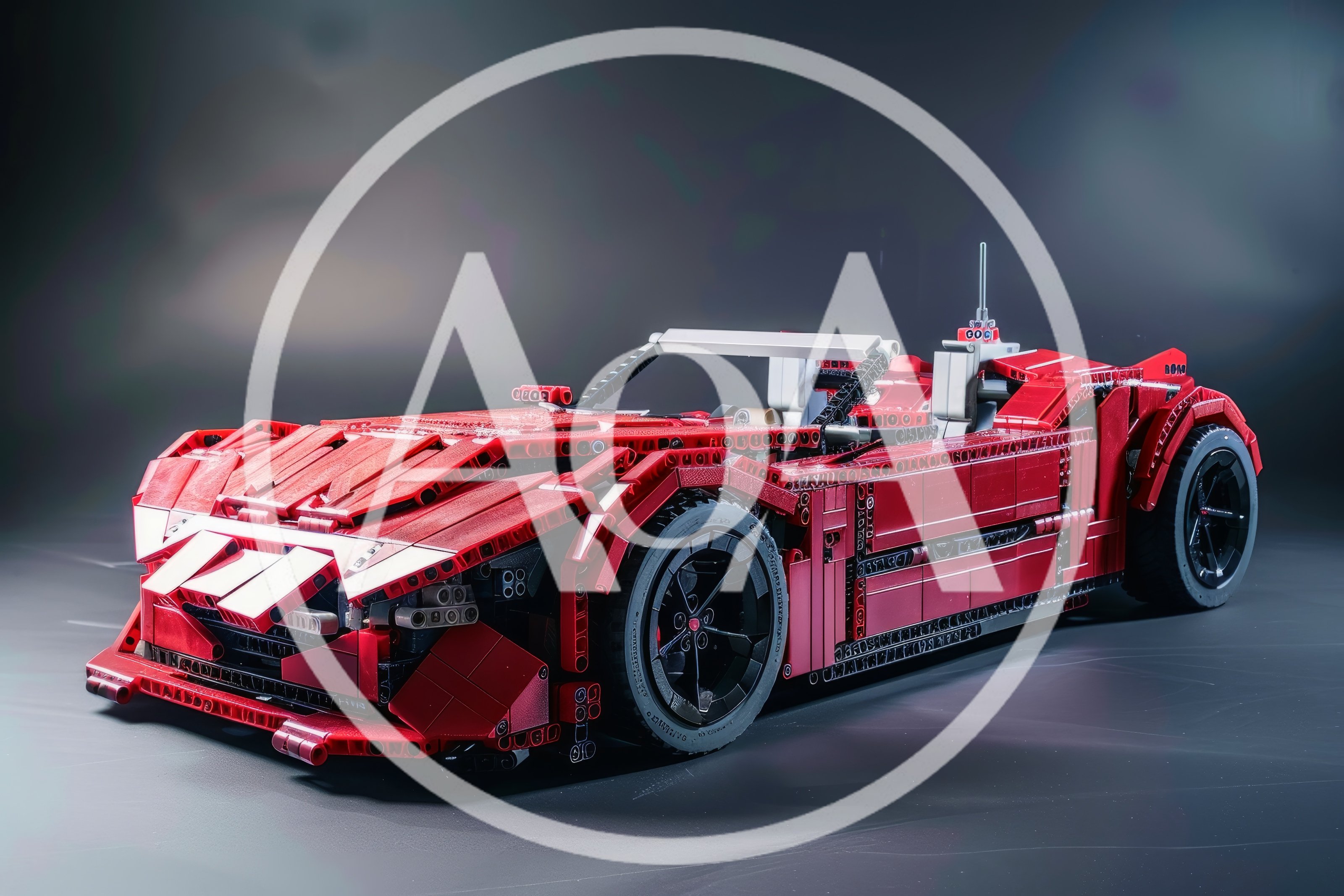 Red Lego Technic Sports Car Model