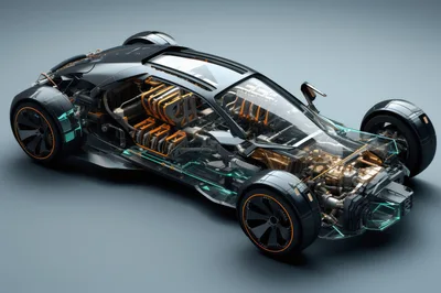 Futuristic Concept Car With Transparent Bodywork