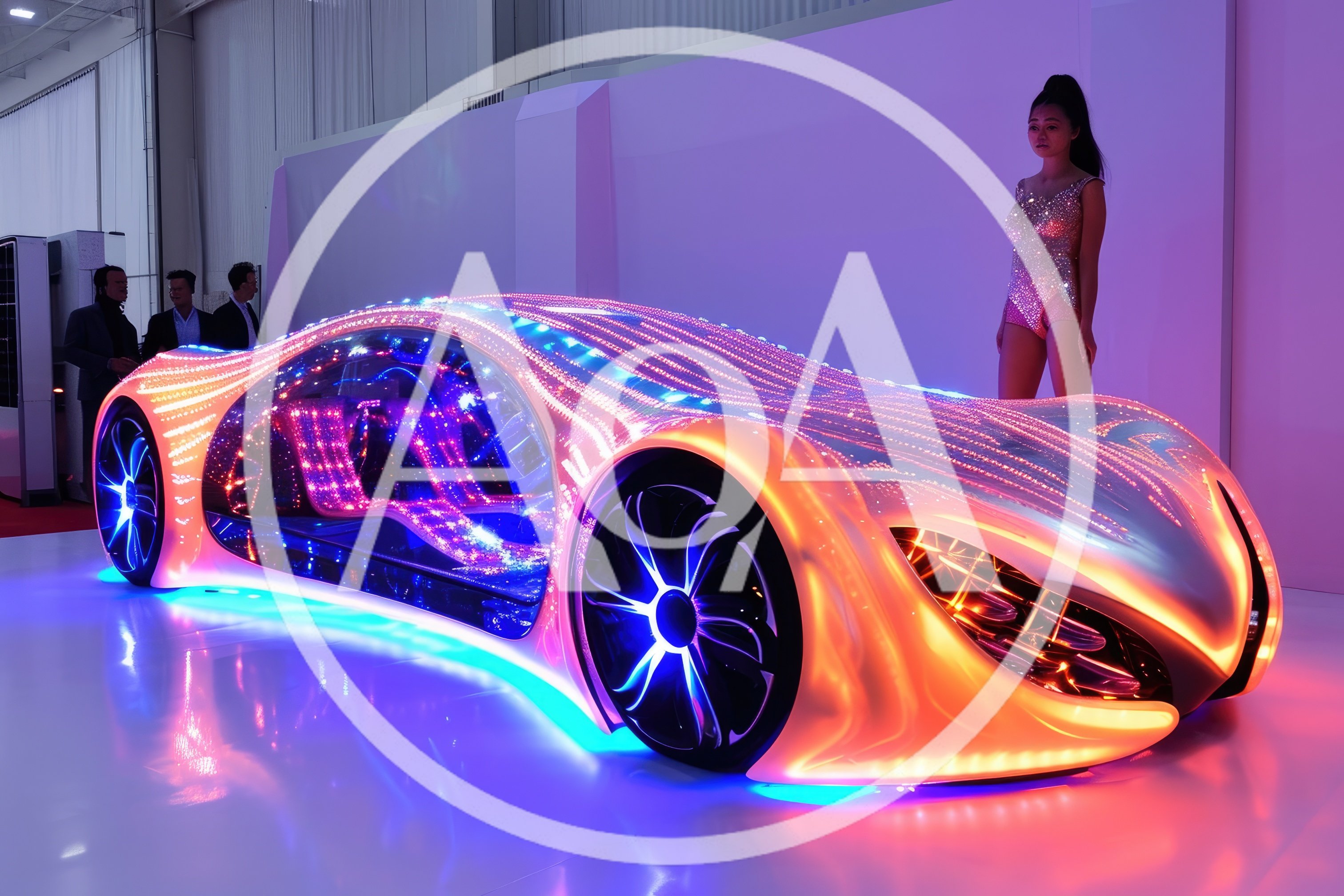 Futuristic Concept Car Displayed At Technology Exhibition