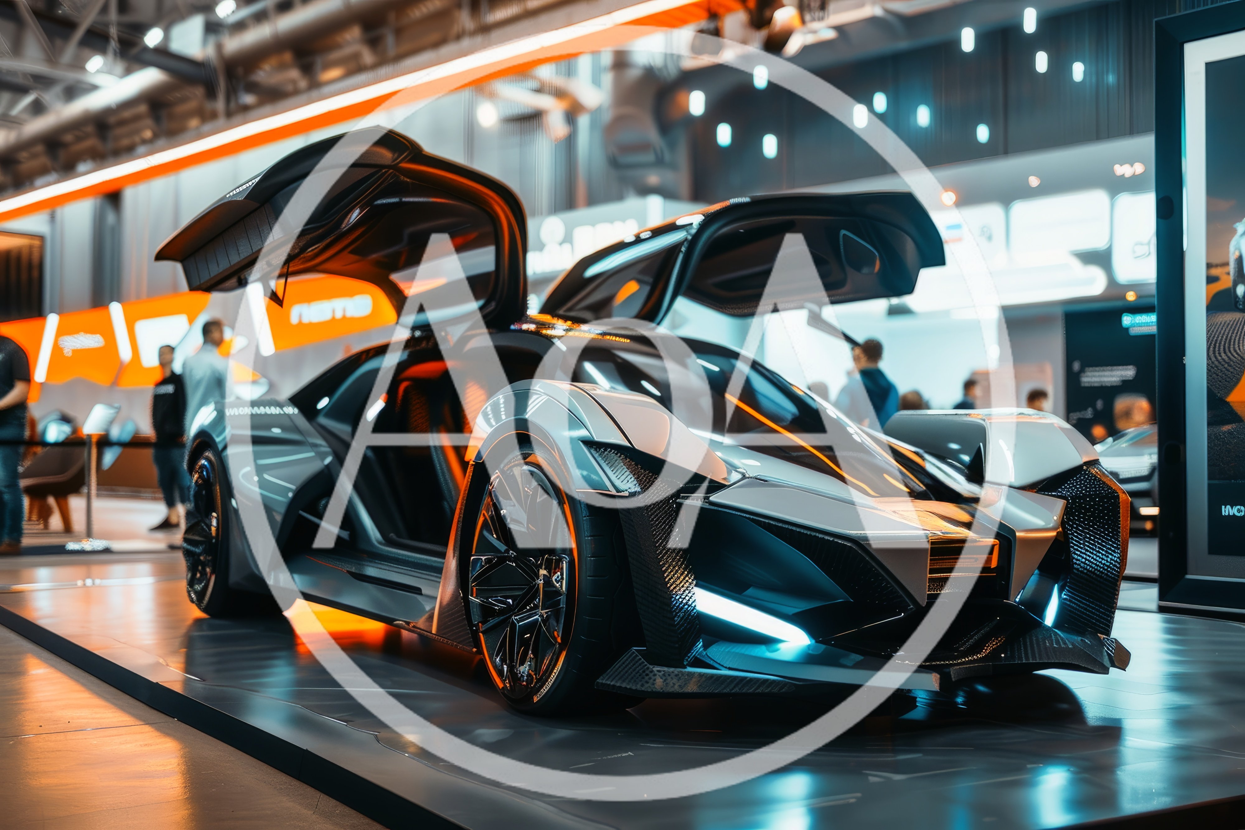 Futuristic Concept Supercar Displayed At Automotive Trade Show