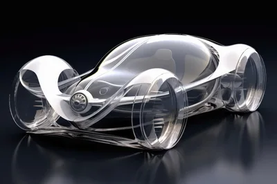 Futuristic Transparent Concept Car Design