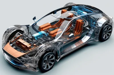 Transparent Concept Car With Visible Internal Components