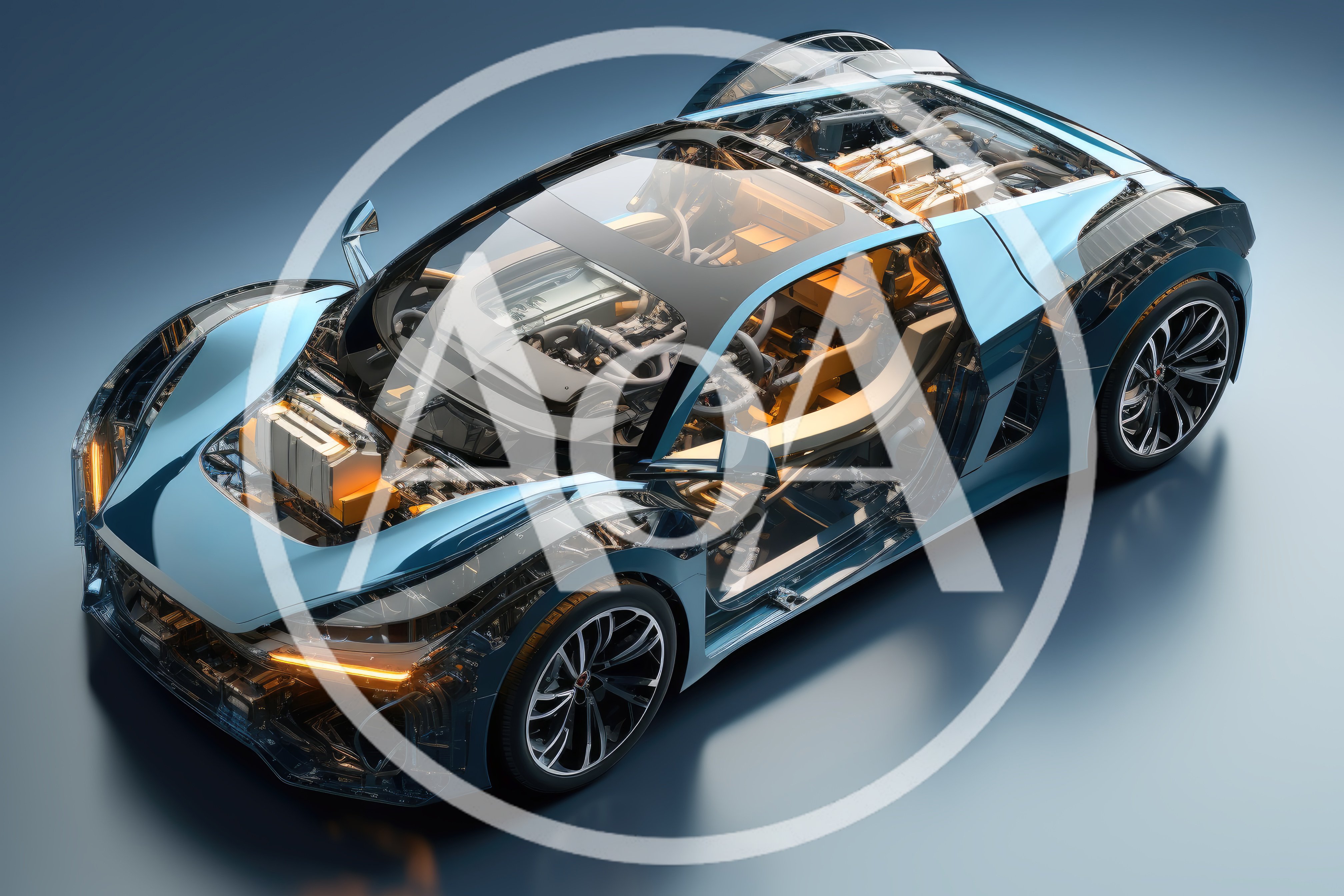 Transparent Concept Supercar With Visible Internal Engineering