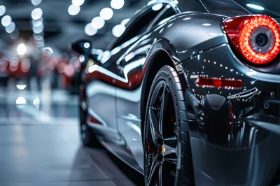 Close Up Of A Luxury Sports Car Rear