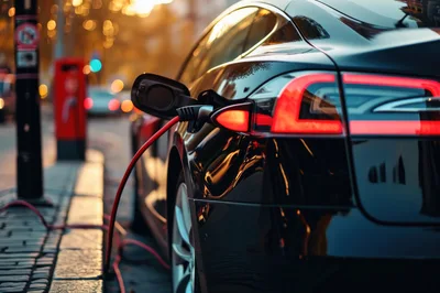 Electric Vehicle Charging At An Urban Street Station