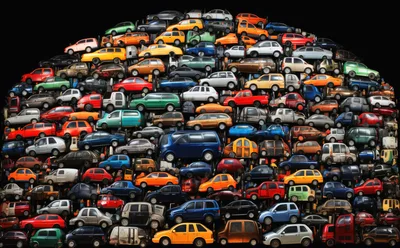 Large Pile Of Miniature Toy Cars