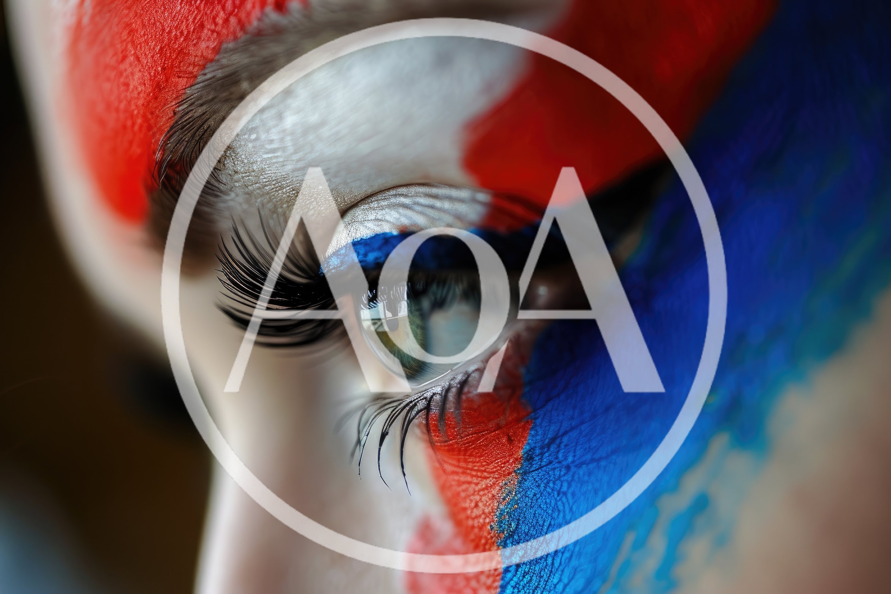 Extreme Close Up Of Eye With Artistic Face Paint