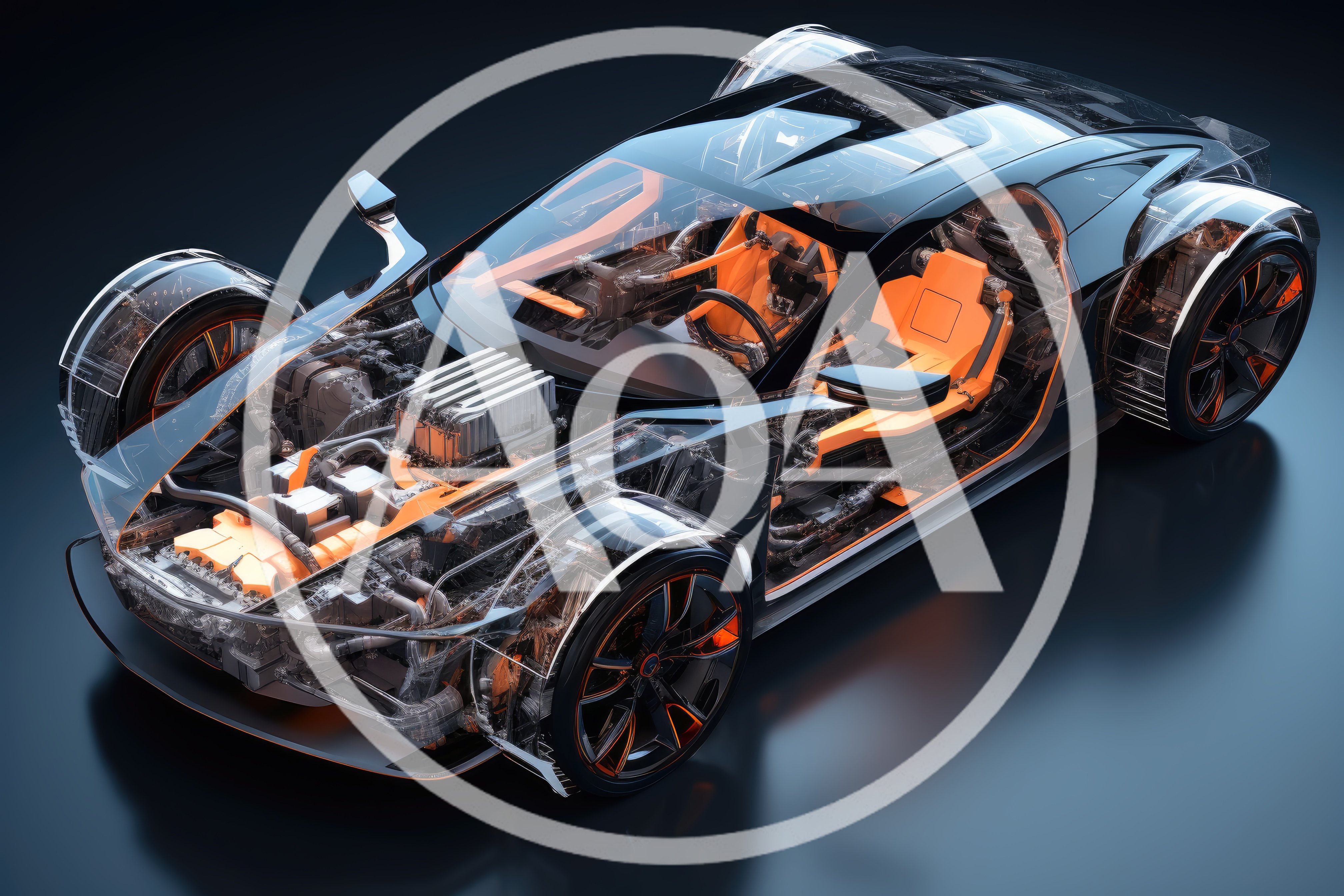 Transparent Concept Supercar With Visible Internal Engineering