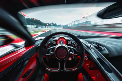 First Person View Driving A High Performance Sports Car