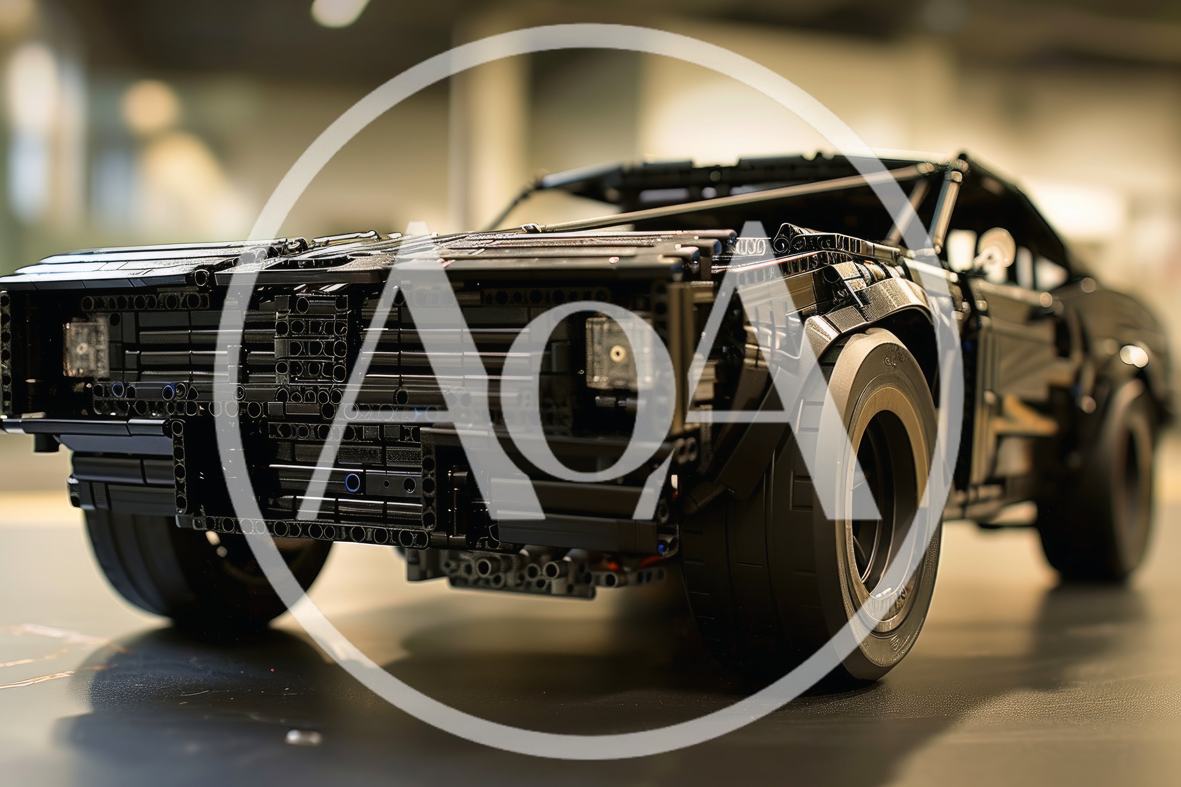 Black Lego Technic Muscle Car Model