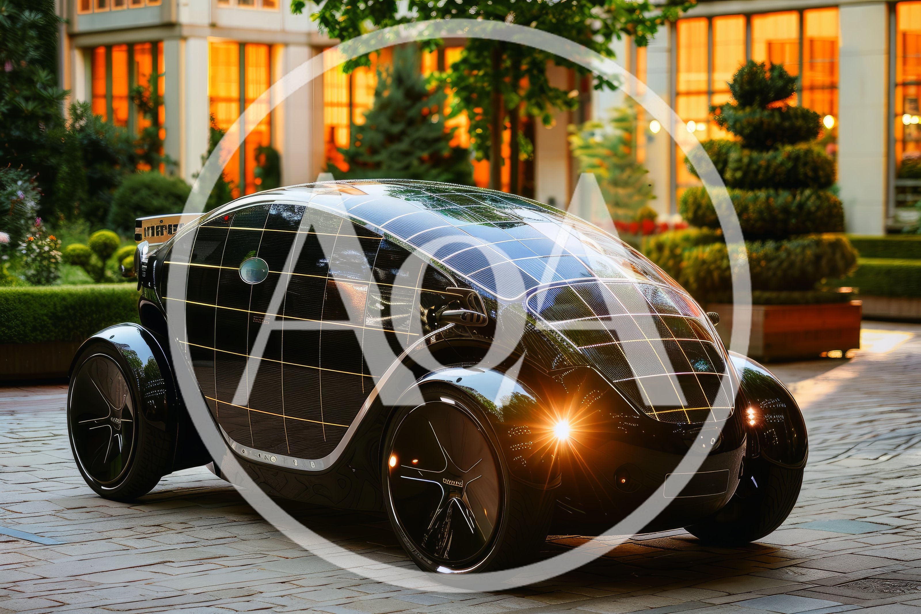 Futuristic Solar Powered Electric Concept Car