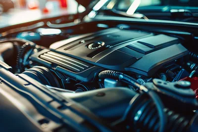 Modern Car Engine Bay Under The Hood