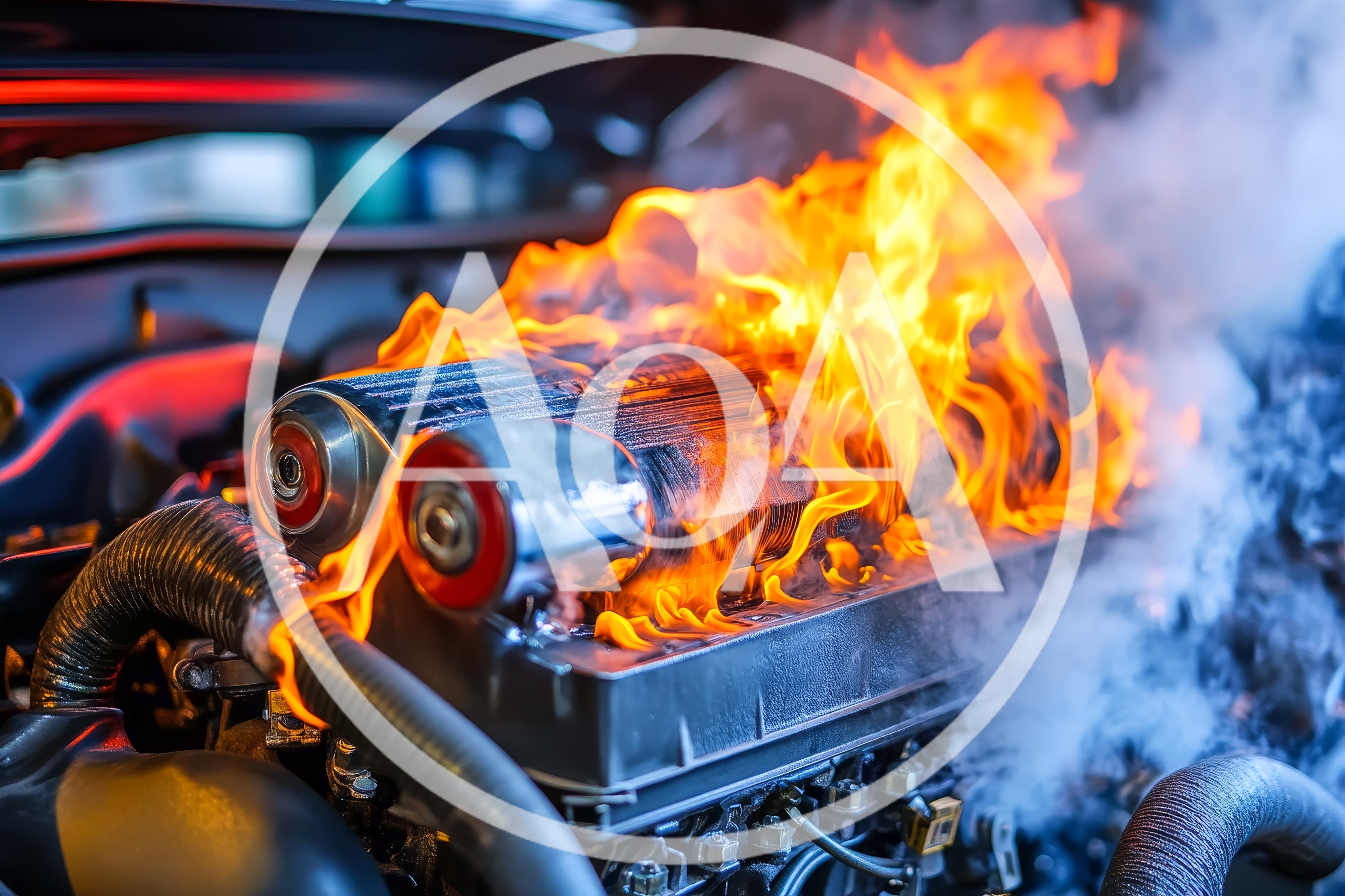 Car Engine Catching Fire Under The Hood
