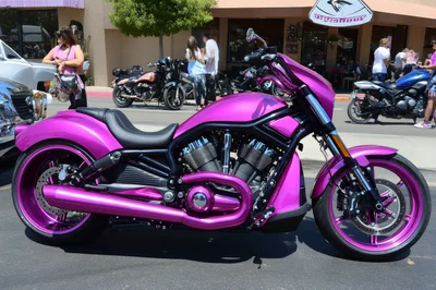 Custom Bright Pink Harley Davidson V-Rod Motorcycle