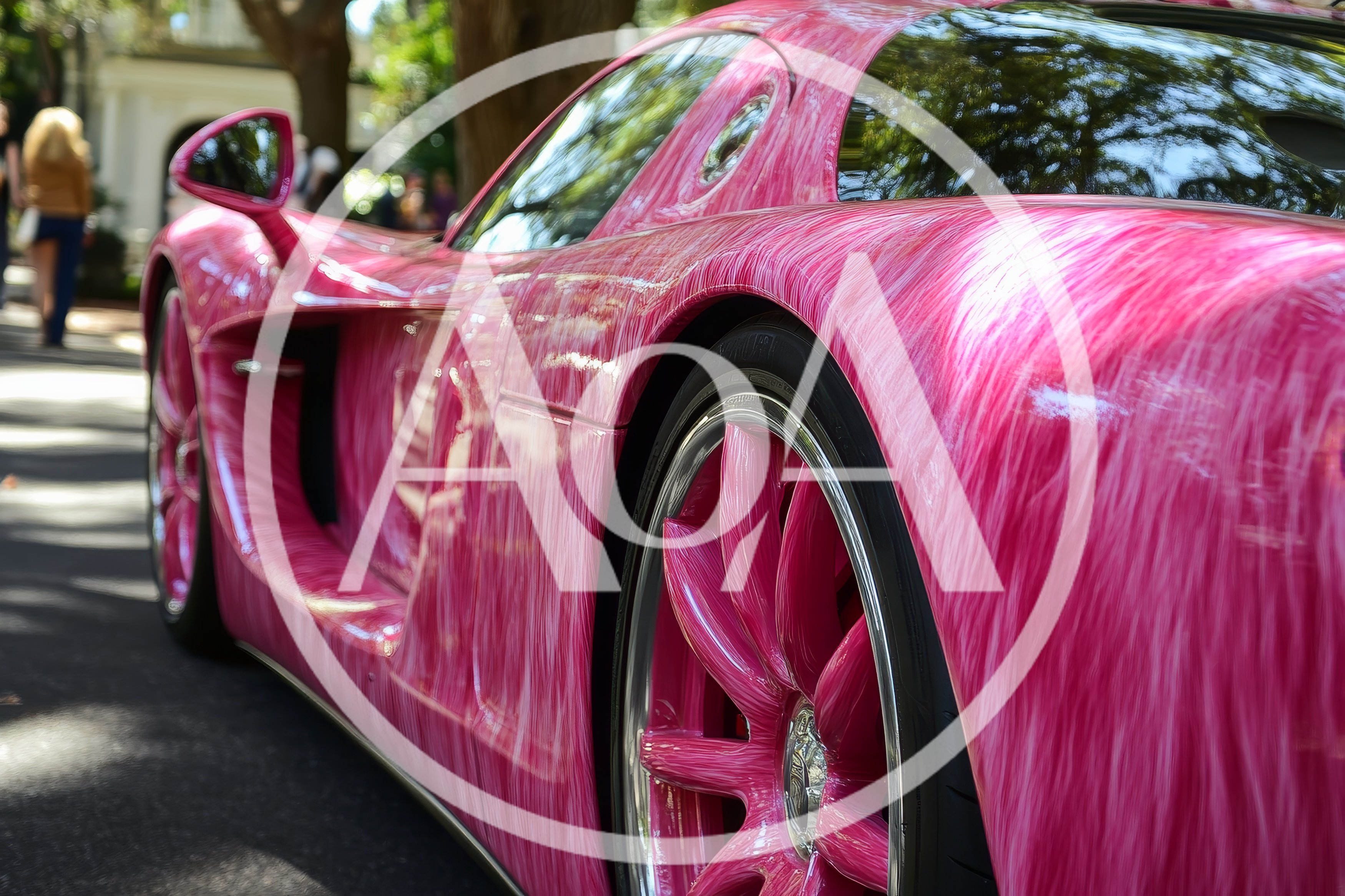 Pink Custom Painted Supercar Exterior Detail