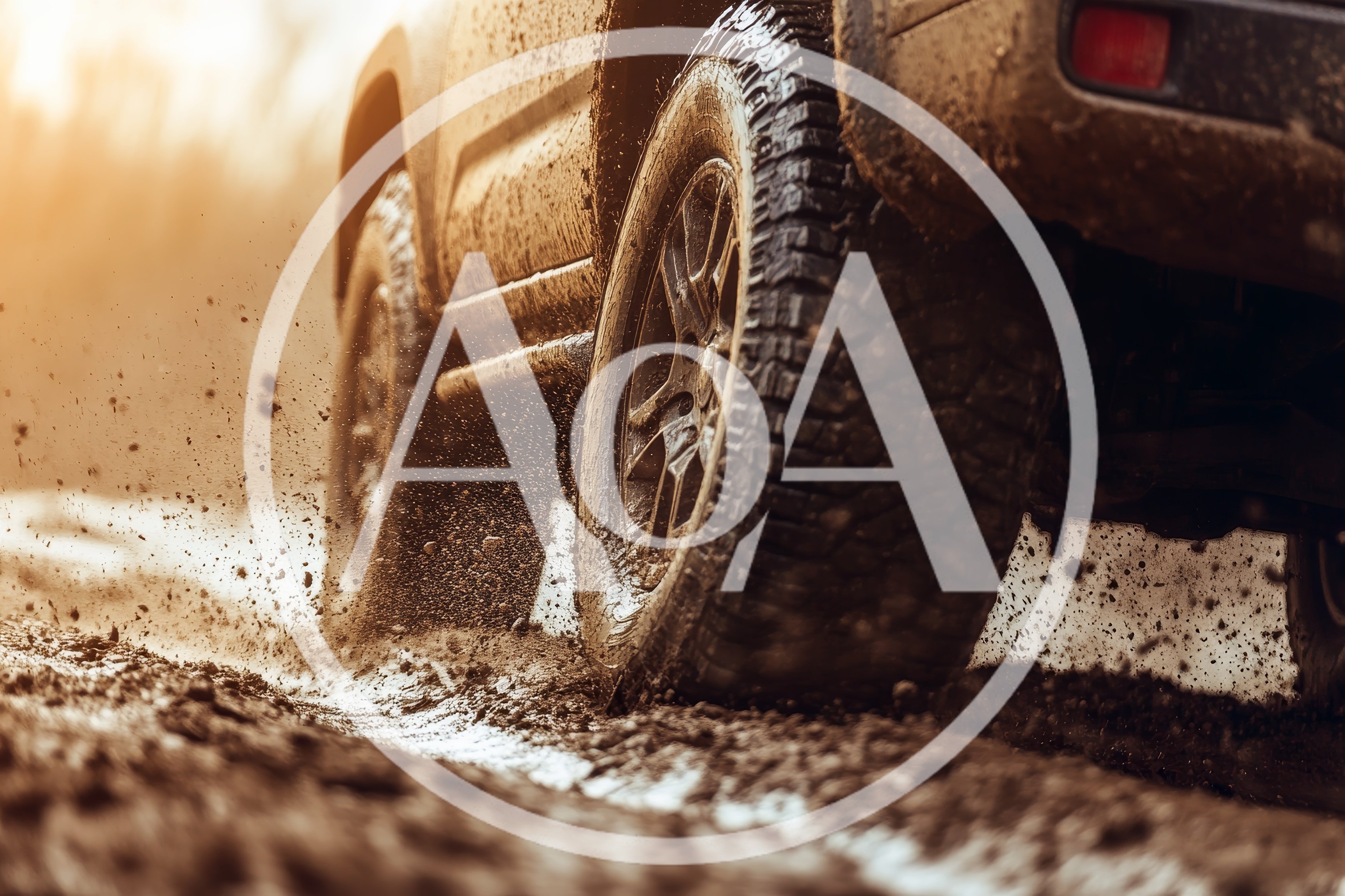 Off-Road Vehicle Driving Through Muddy Terrain