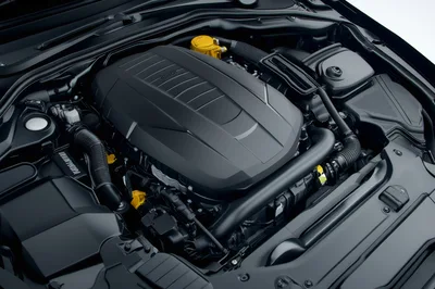 Modern Luxury Car Engine Bay Under The Hood