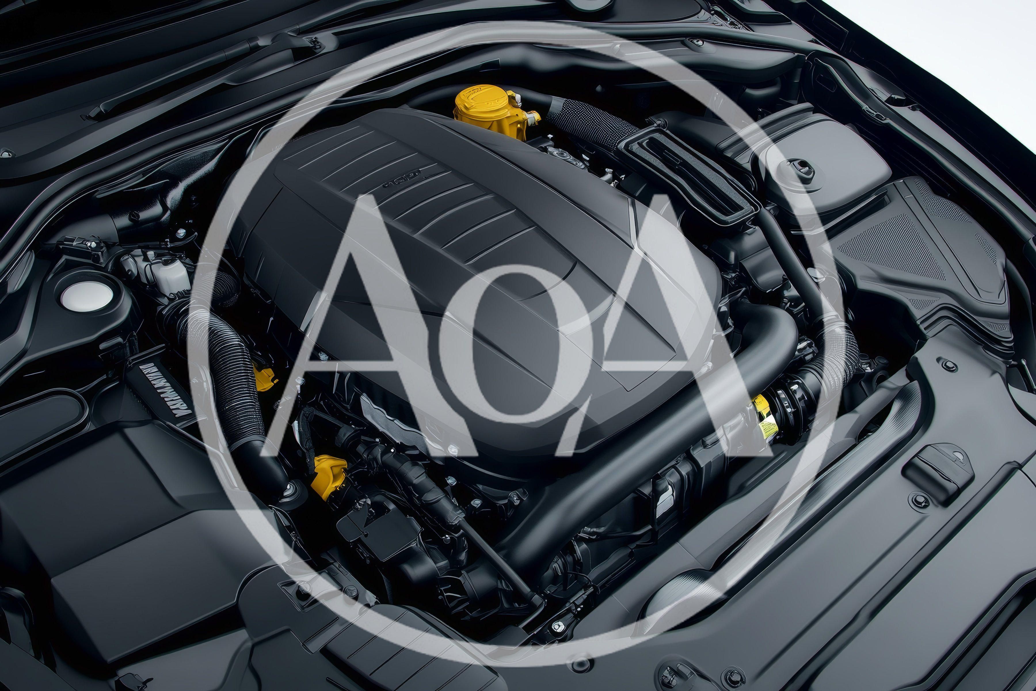 Modern Luxury Car Engine Bay Under The Hood