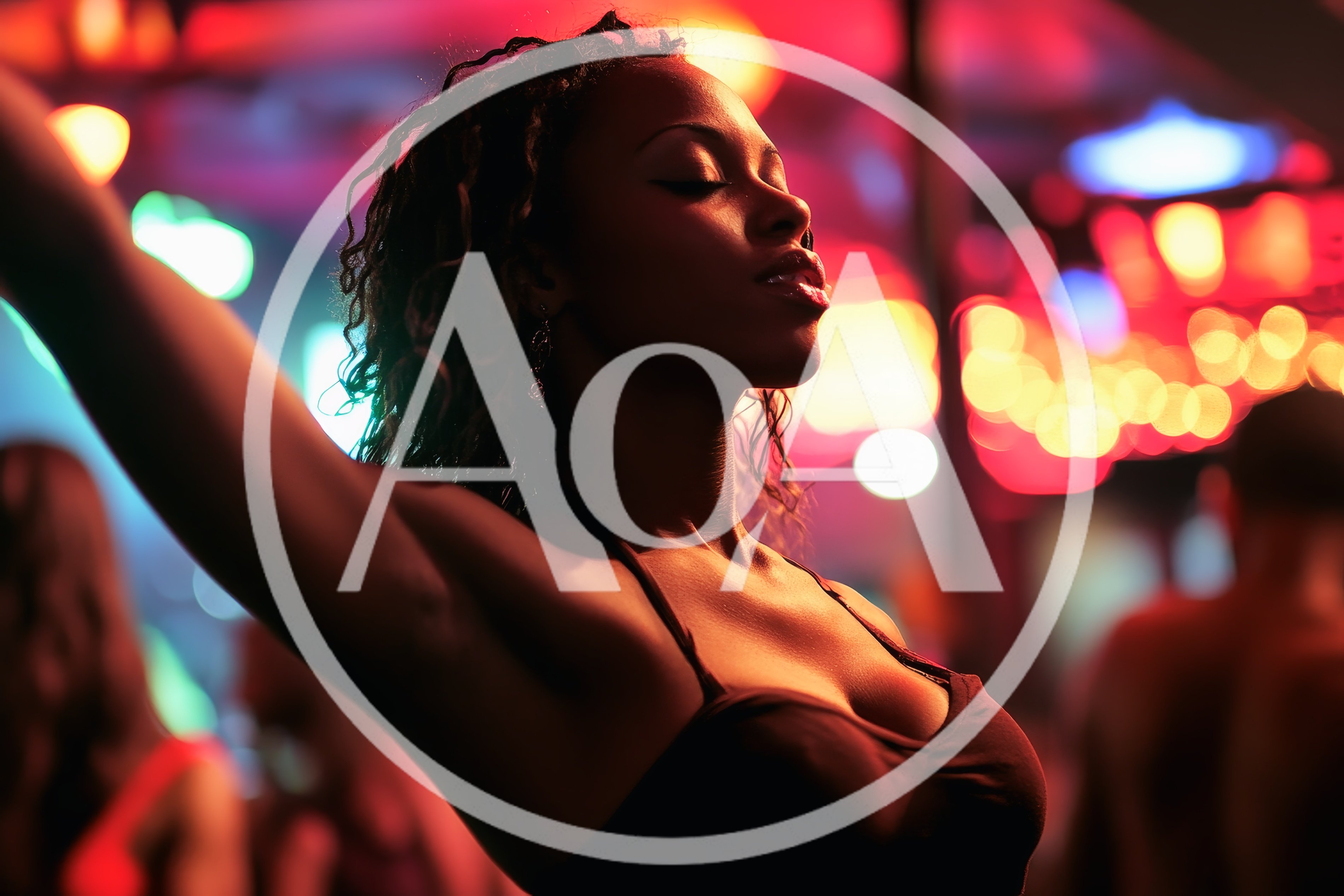 Young Woman Dancing At A Nightclub
